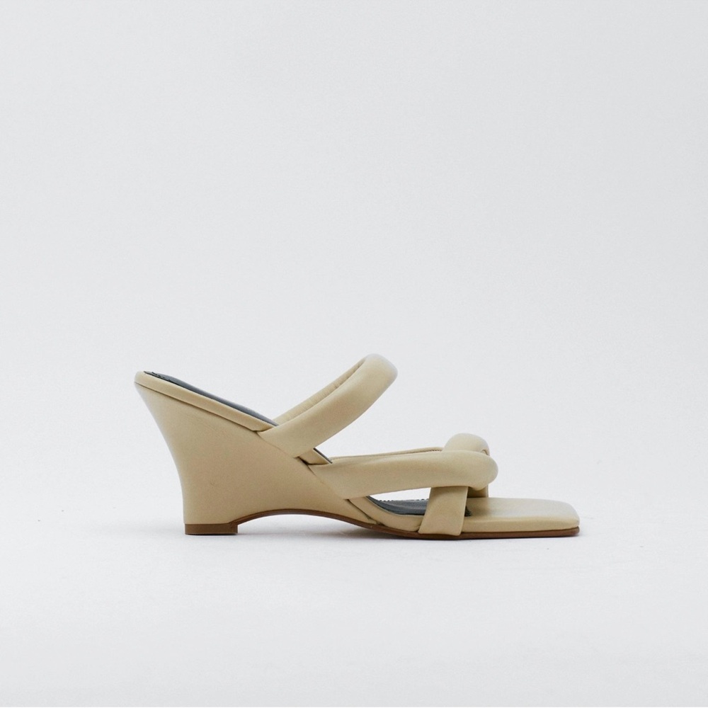 Beige Wedge Sandals